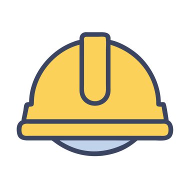 Basit bir uçak vektörü, bir sabit şapkanın temiz ve minimal stil düz simge çiziminde bir parçası.