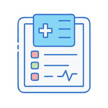 simple vector clipart of an medical chart in a clean and minimal style flat icon illustration.