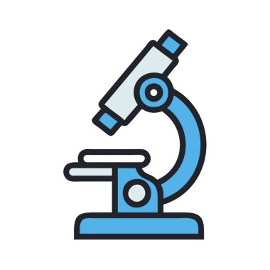 simple vector clipart of an microscope in a clean and minimal style flat icon illustration.