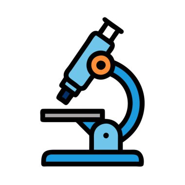simple vector clipart of an microscope in a clean and minimal style flat icon illustration.
