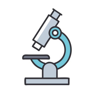 simple vector clipart of an microscope in a clean and minimal style flat icon illustration.