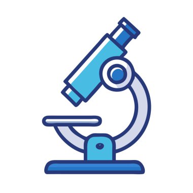 simple vector clipart of an microscope in a clean and minimal style flat icon illustration.
