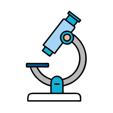 simple vector clipart  of an microscope  in a clean and minimal style flat icon illustration.