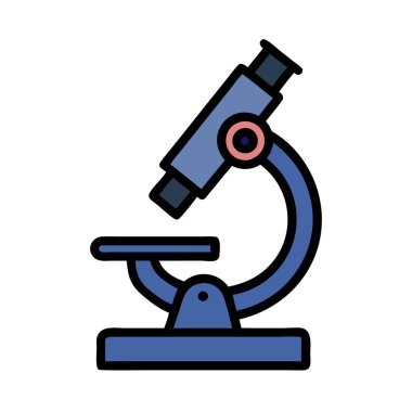 simple vector clipart of an microscope in a clean and minimal style flat icon illustration.