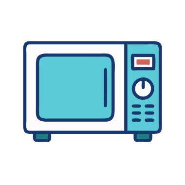simple vector clipart of an microwave in a clean and minimal style flat icon illustration.