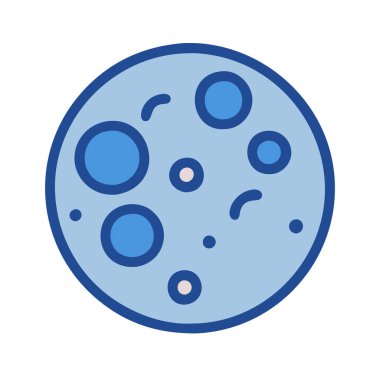 simple vector clipart of a moon in a clean and minimal style flat icon illustration.