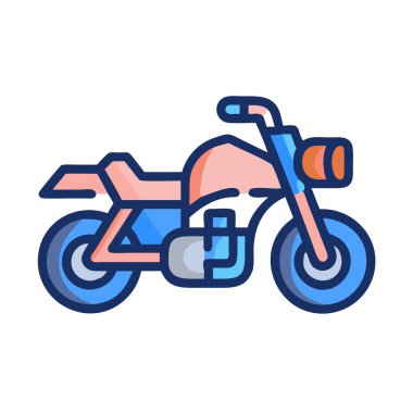 simple clipart of a motorcycle in a clean and minimal style flat icon illustration. clipart