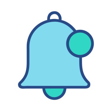 simple vector clipart of a notification bell in a clean and minimal style flat icon illustration.