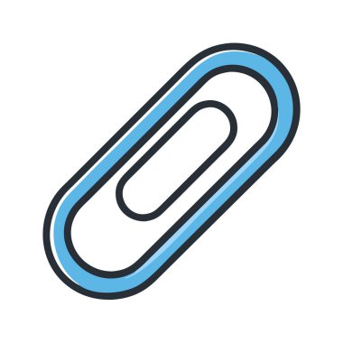 simple vector clipart of a paperclip in a clean and minimal style flat icon illustration.