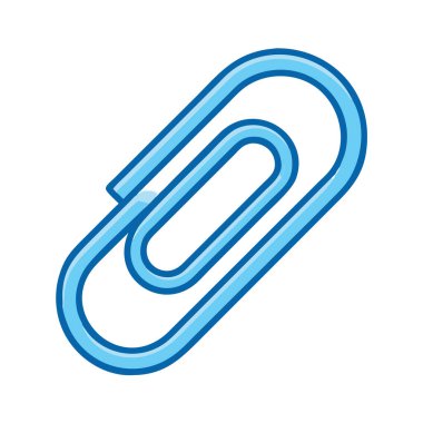 simple vector clipart of a paperclip in a clean and minimal style flat icon illustration.