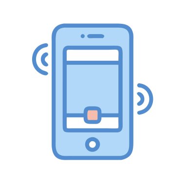 Basit bir uçak vektörü, bir telefonun temiz ve minimal stil düz resim çizimi ile bağlanır.
