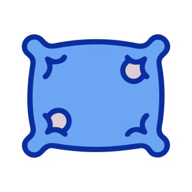 Basit bir düzlem vektörü yastığın temiz ve minimal stil düz resim çizimi.