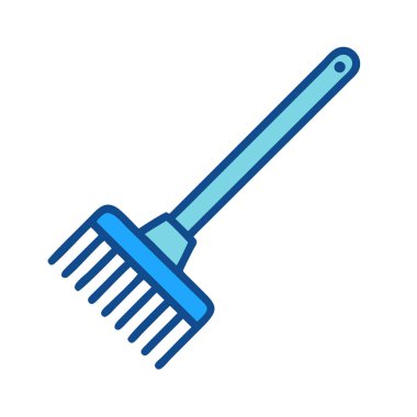 Basit bir düzlem vektör tırmığı temiz ve minimal stil düz simge çizimi.