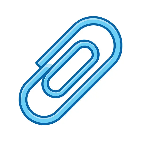 simple vector clipart of a paperclip in a clean and minimal style flat icon illustration.