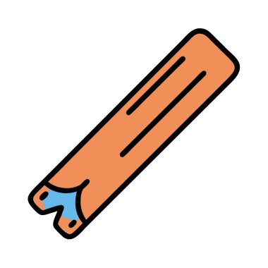 Basit bir düzlem vektörü bir kalasın temiz ve minimal stil düz ikon resimlemesiName.