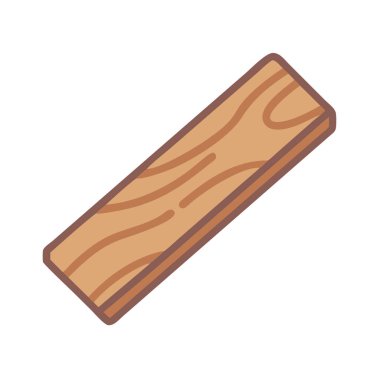 Basit bir düzlem vektörü bir kalasın temiz ve minimal stil düz ikon resimlemesiName.