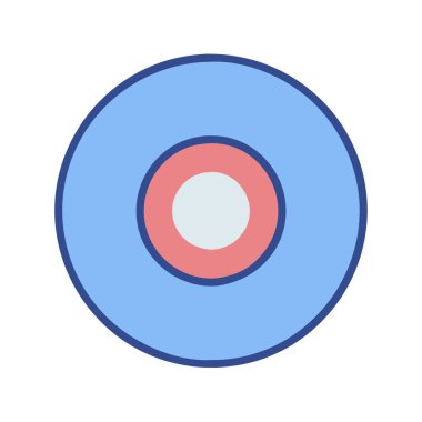 Basit bir düzlem vektörü sicilinin temiz ve minimal stil düz resim çizimi.