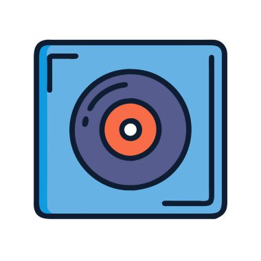 Basit bir düzlem vektörü sicilinin temiz ve minimal stil düz resim çizimi.