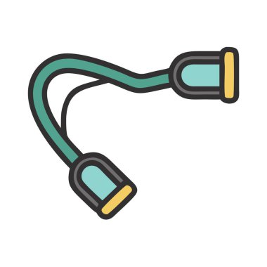 Bir direniş bandının basit bir uçak vektör klipsi temiz ve minimal stil düz ikon resimlemesi.