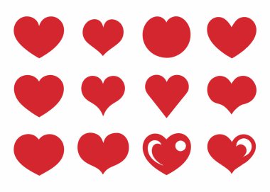 12 Gerçekçi Romantik Aşk Şeklinin Bir Renk Simgesi, Sevgililer Günü ve Aşk Temalı Tasarımlar İçin Mükemmel