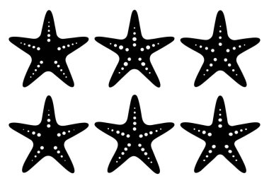 Starfish Silhouette Bundle for Aquatic and Wildlife Designs clipart