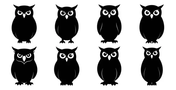 Kuş ve Vahşi Yaşam Tasarımları için Baykuş Silueti Paketi