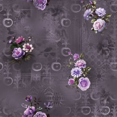 tozlu çiçek izin desen tasarımı