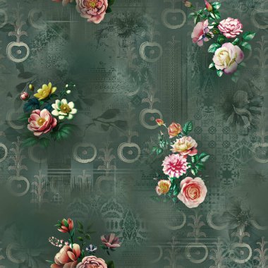 tozlu çiçek izin desen tasarımı