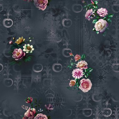 tozlu çiçek izin desen tasarımı