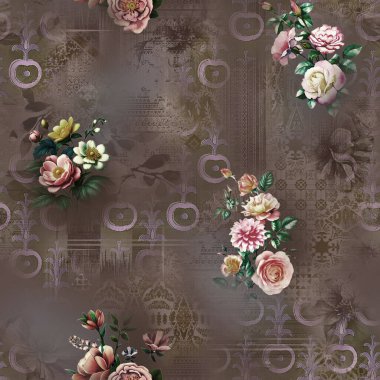 tozlu çiçek izin desen tasarımı