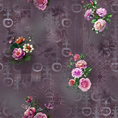 tozlu çiçek izin desen tasarımı