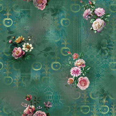 tozlu çiçek izin desen tasarımı