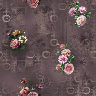 tozlu çiçek izin desen tasarımı