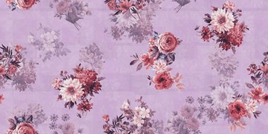 Çiçek izin tasarım deseni her renk bachground ile