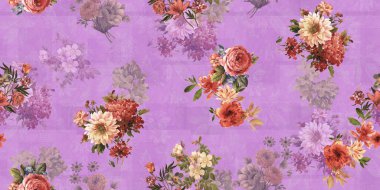 Çiçek izin tasarım deseni her renk bachground ile