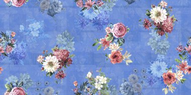 Çiçek izin tasarım deseni her renk bachground ile