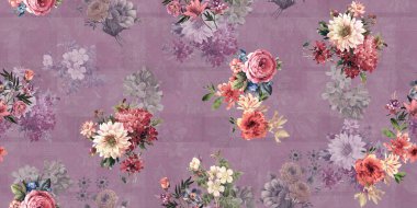 Çiçek izin tasarım deseni her renk bachground ile