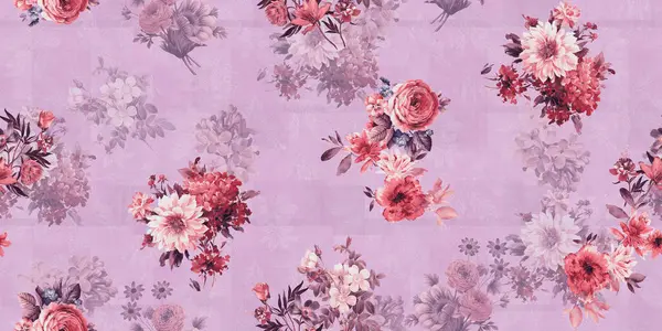 Çiçek izin tasarım deseni her renk bachground ile