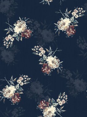 Tozlu çiçek tasarımı dijital baskı ile çiçek sağlama olanağı