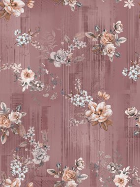 Tozlu arkaplan desenli çiçek tasarımı