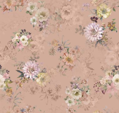 Çiçeksiz çiçek tasarımı baskısı