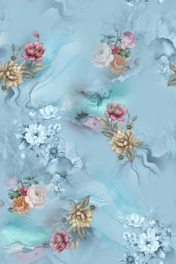 arkaplan ve sari tasarımı için çiçek izin tasarımı