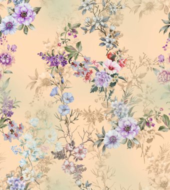 arkaplan ve sari tasarımı için çiçek izin tasarımı