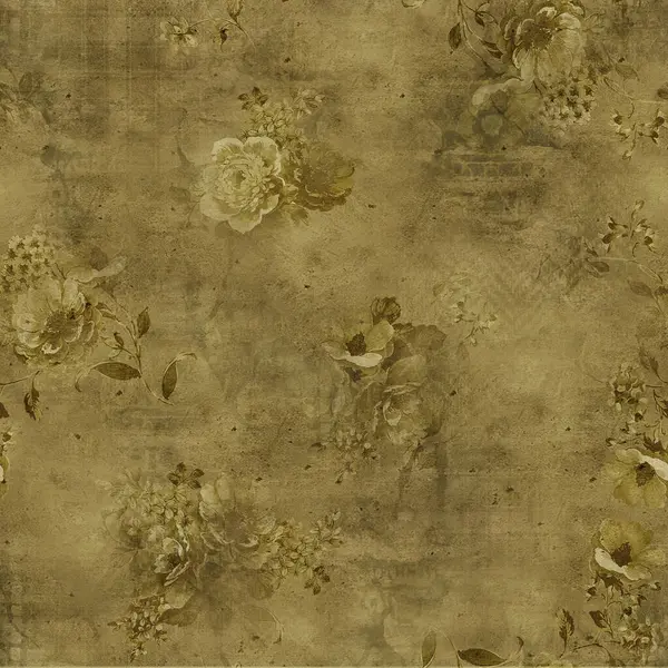 Etnik geometrik arkaplan baskısı ve çiçek izni 