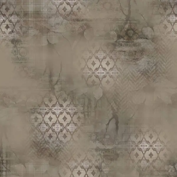 Etnik geometrik arkaplan baskısı ve çiçek izni 