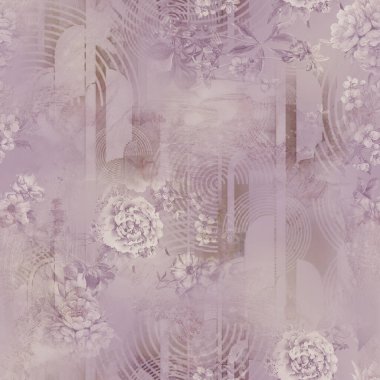 soyut geometrik arkaplan tasarım izi ve çiçek izleyici 