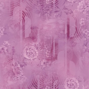 soyut geometrik arkaplan tasarım izi ve çiçek izleyici 