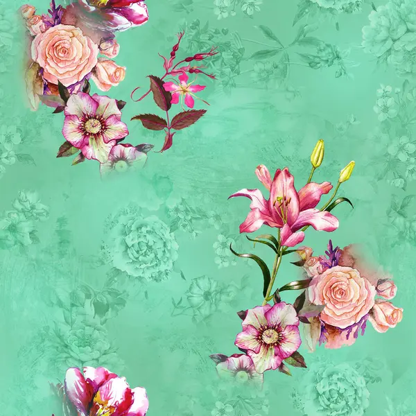 soyut geometrik arkaplan tasarım izi ve çiçek izleyici 