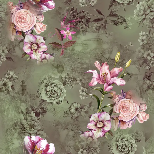 soyut geometrik arkaplan tasarım izi ve çiçek izleyici 