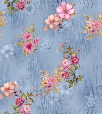 Titreşimli, çiçekli, soyut desenli el çizimi çiçekler, kusursuz bir yineleme. Kumaş baskılar, duvar kağıtları ve dekoratif arka planlar için mükemmel.